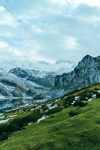 Nature, Grass, Snow, Vertex, Tops, Slope HD phone wallpaper