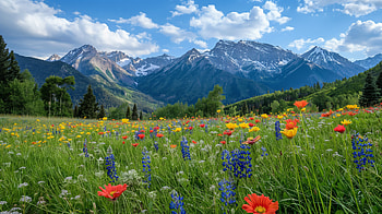 Alpine Meadow Bloom: Floral Majesty in the Alps, flower, meadow, alps HD wallpaper