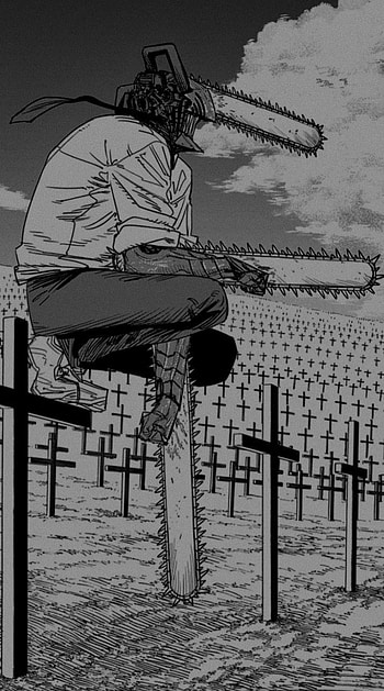 Chainsaw men, art, white HD phone wallpaper