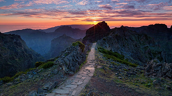 Madeira Travels, Sunset tranquility, Mountain escapades, Natural beauty HD wallpaper