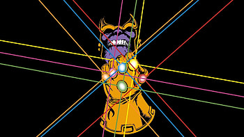 Infinity gauntlet, Thanos, villain, artwork HD wallpaper