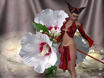 Fairy, flowers, abstract, fantasy HD wallpaper