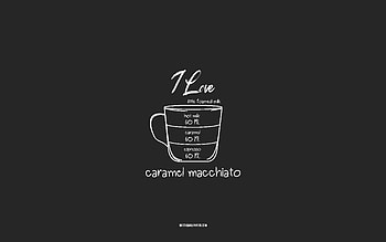 I love Caramel macchiato Coffee, , gray background, Caramel macchiato Coffee recipe, chalk art, Caramel macchiato Coffee, coffee menu, coffee recipes, Caramel macchiato Coffee ingredients, Caramel macchiato HD wallpaper