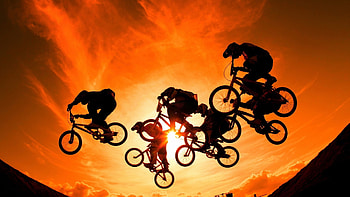 BMX bike art, resolution HD wallpaper