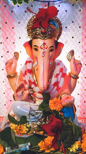 Ganpati Bappa, Simple, Beautiful, Background HD phone wallpaper