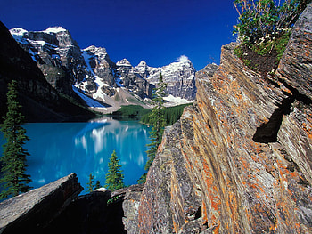 Nature, Rock, Rocks, Lake, Canada, Moraine Lake, Virgin Nature HD wallpaper