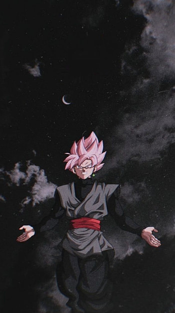 Goku black, sky, art, moon, cartoon HD phone wallpaper