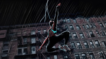 Embodied Heroism By Spiderman, miles-morales, spiderman, superheroes, artist, artwork, digital-art HD wallpaper