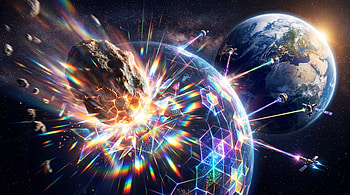 Earthshield — Planetary Defense, Planetary Defense, Planet, Explosion, Asteroid HD wallpaper