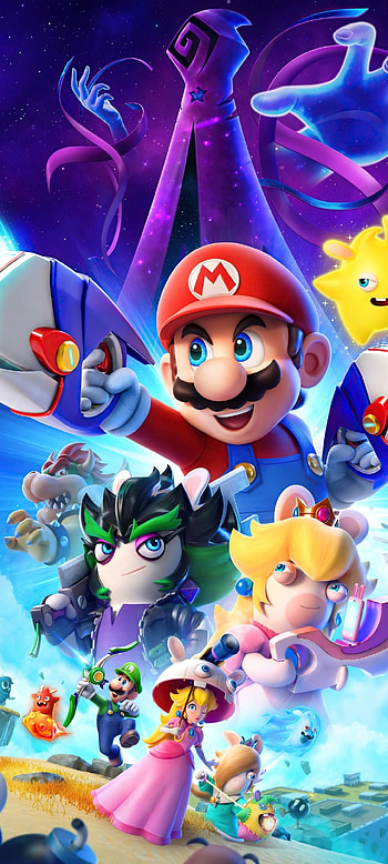 Super Mario, game, blue, cartoon HD phone wallpaper