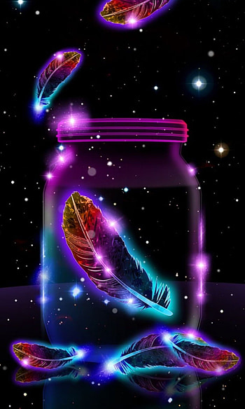 Feathers, Glow in the Dark HD phone wallpaper