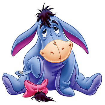 Eeyore, holding tail, transparent png HD phone wallpaper