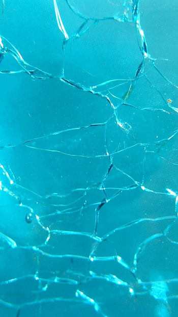 Screen Crack, Blue Glass HD phone wallpaper