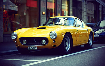 Ferrari-250, Car, 250, yellow, Ferrari HD wallpaper