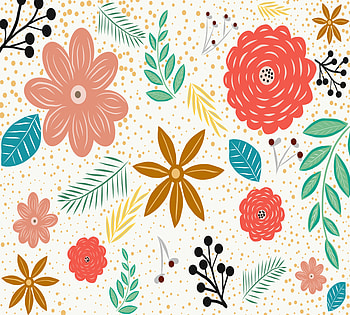 Floral design, colorful, flowers, leaf, abstract HD wallpaper
