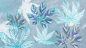 Leaves of Blues, blue, leaves, abstract, firefox persona, fall, autumn HD wallpaper