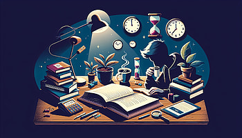 Studious Night - Exam Preparation, Exam, Study, book, desk, clock HD wallpaper