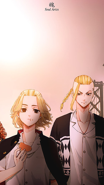 Tokyo Revengers, orange, red, mikey, tokyorevengers, manjirosano, sunset, draken, toman, anime, anime HD phone wallpaper
