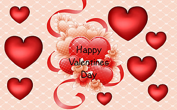 HAPPY VALENTINE'S DAY, LOVE, DAY, , VALENTINE, RED, HEARTS HD wallpaper