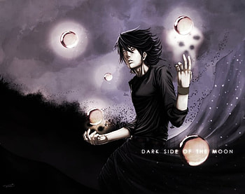 Dark Anime Boy, night, black, anime, boy, moon, dark HD wallpaper
