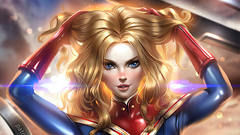 Captain Marvel Illustration, captain-marvel, superheroes, artist, artwork, digital-art, illustration, artstation HD wallpaper