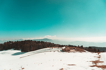 Winter, Nature, Trees, Sky, Snow, Mountain HD wallpaper