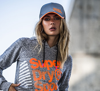 Superdry, Fit model, baseball cap HD wallpaper