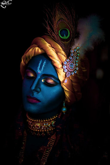 Krishna. govind. radheKrishna. vasudev Shri Kri, Krishna Black HD phone wallpaper
