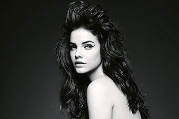 Barbara Palvin, fashion supermodel, monochrome HD wallpaper