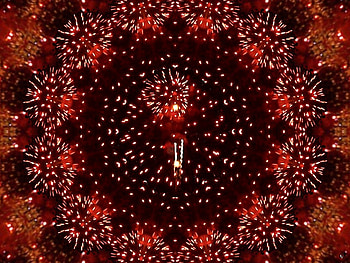 Fireworks I, eye candy, abstract, 3d, fractal, collage HD wallpaper