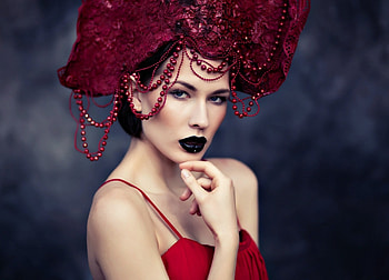 Sweet Lady Lollipop, ivana petrusova, bibiana ruzickova, model, make-up, red, girl, woman HD wallpaper
