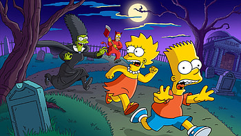 Fortnite x The Simpsons — Battle Royale, video game, Fortnite, The Simpsons, Bart Simpson, Lisa Simpson HD wallpaper