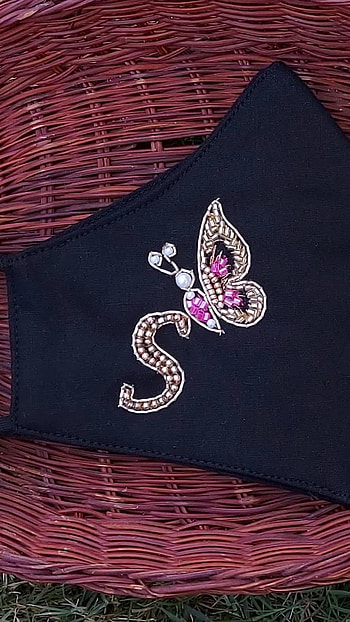 S Name Letter, Butterfly, Mask Design HD phone wallpaper