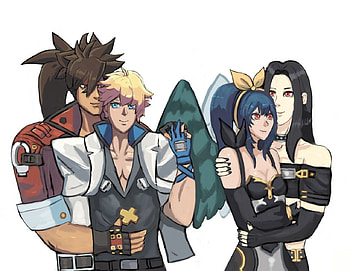 Sol x Ky and Testament x Dizzy, Guilty gear strive, Dizzy, Romance, Guilty gear, Anime, Ky Kiske, Testament, Couple, Fighting game, Yaoi, Sol Badguy HD wallpaper