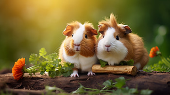 Adorable Guinea Pigs AI Art, AI Art, Animal, guinea pig HD wallpaper