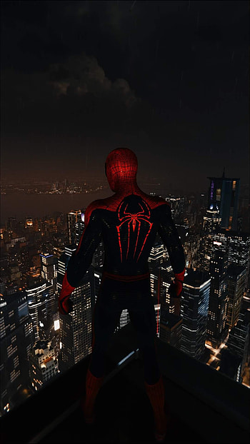 Alejarse del mundo, spider-man, noche HD phone wallpaper
