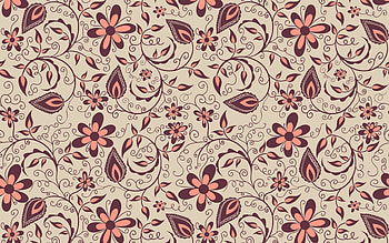 Pattern, texture, black, pink, flower HD wallpaper