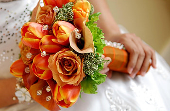 Flowers, Stones, Roses, Tulips, Bride's Bouquet HD wallpaper