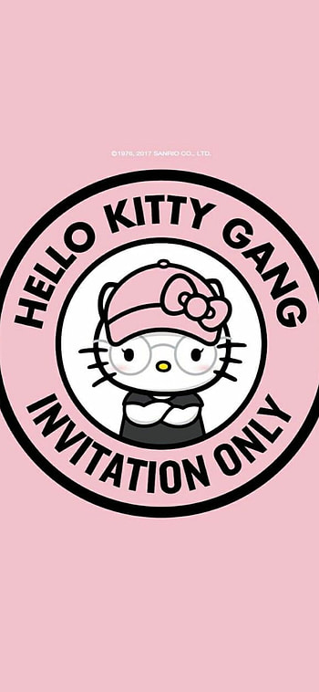 Hello kitty, line art, happy HD phone wallpaper