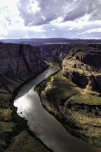 Landscape, Nature, Rivers, Canyon, Rocks, View From Above HD phone wallpaper