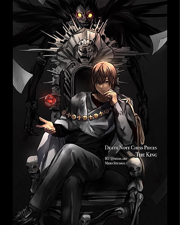 Light Yagami sitting, art, cartoon HD phone wallpaper