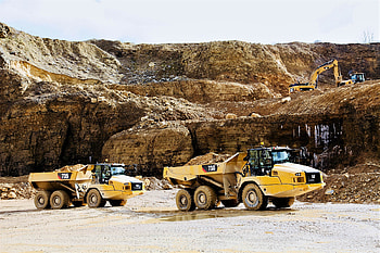 Vehicles, Dump Truck, Caterpillar 730, Caterpillar 735 HD wallpaper