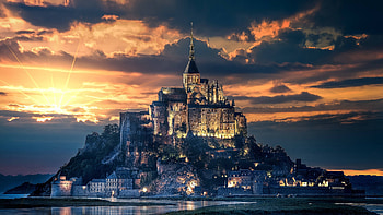 Mont-Saint-Michel, History HD wallpaper