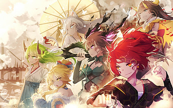 Anime Girls, Fox Girl, Cat Girl HD wallpaper
