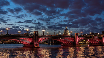 St. Paul's Cathedral, London Bridge, River Thames, Cityscape HD wallpaper