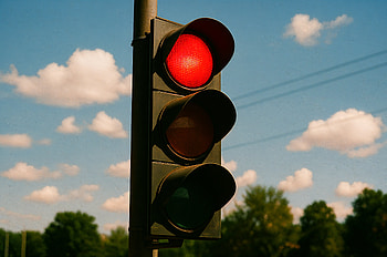Crimson Stop: Traffic Light HD wallpaper