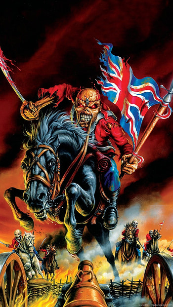 Iron Maiden Band Music, Striking art, Visual tribute, Band's legendary status HD phone wallpaper