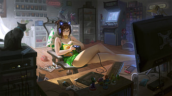 Gamer Girl, A collection, Gaming , Captivating visuals HD wallpaper