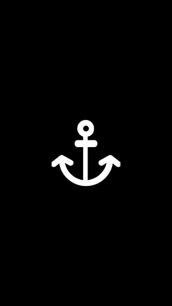 Art, Vector, Minimalism, Bw, Chb, Anchor HD phone wallpaper