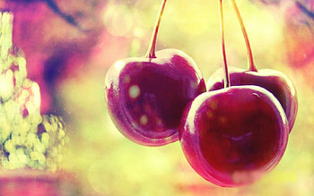 Food, Berry, Cherries, Three Cherries, Red Berry HD wallpaper